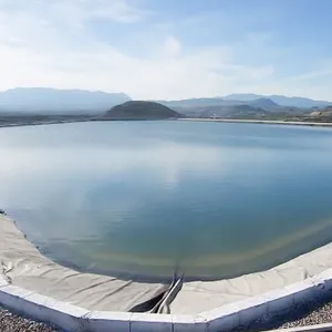 Film Yang Diperkuat untuk Berenang Vinil Pelapis Kolam Ikan Tahan Air Plastik Liner Kolam Pertanian Ikan Hdpe Geommembran