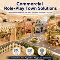 Fabricante de Parques Infantiles Interiores Comerciales para Tráfico Intenso, con Diseño de Tienda Urbana y Circuito de Vía Pública, Certificado TUV, para Play Cafés