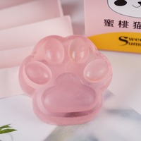 Savon Solide Artisanal 60g Parfum Pêche, Nettoyant Multi-Usages pour Visage et Corps des Animaux, Adapté à Tous Types de Peau