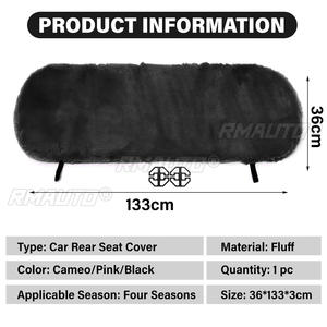 Housse de siège de voiture universelle carrée Wistiti en éponge pour la rangée arrière, tapis de protection, coussin de siège auto, noir, gris, beige, marron, 137x48,5 cm - Product Image 4