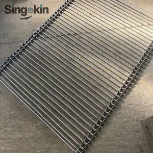 Wire Rope Chain Driven Belt Stainless Steel Metal Wire Mesh Conveyor Belt