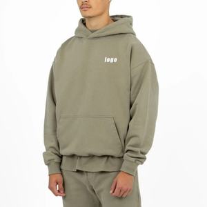 Fournisseur de survêtements en molleton unisexe, logo personnalisé, haute qualité, molleton lourd surdimensionné, mélange de coton français, sweat-shirt à capuche - Product Image 2