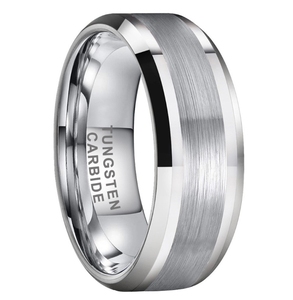 Venta al por mayor 6mm 8mm plata carburo de tungsteno <span class=keywords><strong>anillo</strong></span> para hombres mujeres moda compromiso boda banda - Product Image 1
