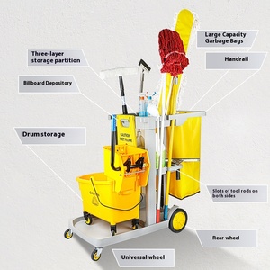 Carrito Multifuncional de Plástico Baiyun para Limpieza de Autos y Servicio de Habitaciones de Hotel, Carrito para Ropa y Herramientas - Product Image 4
