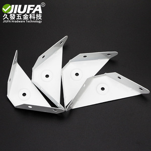 Support d'angle triangulaire JiuFa 110 mm x 50 mm x 32 mm blanc peint pour armoire - Product Image 2