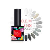 Gel coloré liquide végétalien Soak Off, 648 teintes, haute brillance, longue tenue, UV LED, 11 sans toxines, non toxique, résine naturelle, marque privée