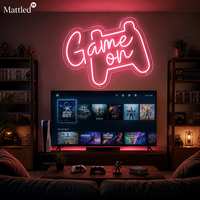 Enseigne néon LED « Game On » 12V, intensité réglable, télécommande, décoration pour salle de jeu, cadeau pour gamer, enseigne murale pour maison, bar, arcade, esports