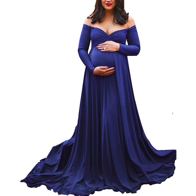 long maternity dresses Angel Maternity Roxy Lace Baby Shower Dress main image 0