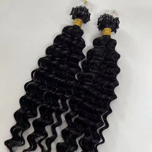 Estensioni per <span class=keywords><strong>Capelli</strong></span> con Micro Anelli 100g, Nuovissime, Alta Qualità, <span class=keywords><strong>Capelli</strong></span> Umani Grezzi Non Trattati Cambogiani, Onda Profonda - Product Image 4