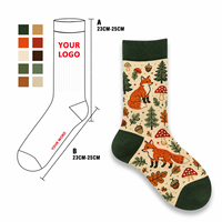 Vente en gros de chaussettes amusantes personnalisées à étiquette privée, confortables et très élastiques, pour un usage quotidien tendance
