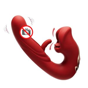 3-in-1 G-Punkt-Vibrator mit 7 Flatter- & 5 Leck- und Saugmodi, Zungenlecken, Saugknopf, Oralverkehr-Masturbator - Product Image 5