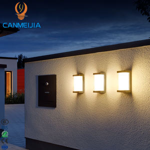 Nouvelle conception, lampes murales extérieures LED carrées noires 25W, PC étanche, lumière de véranda/lampes murales extérieures LED/lampes de portail extérieures - Product Image 1