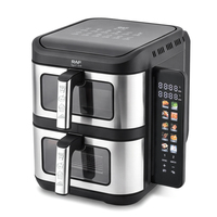 Friteuse à air RAF R.5026 2800W 6.0L+6.0L avec panier Freidora De Aire 360 °   Circulation d'air, contrôle numérique, réduction de l'huile de 80 %, nettoyage facile