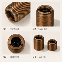 Lentille de collimation laser asphérique en cuivre ZhoNna M9x10 M9x6 avec revêtement AR pour l'alignement précis des modules de diodes optiques et projets optiques DIY