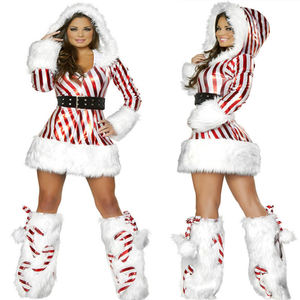 महिला सेक्सी फैंसी हूडेड ड्रेस सांटा क्रिसमस पोशाक - Product Image 3