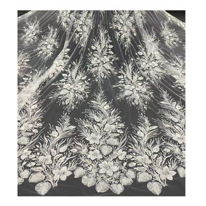 Lentejuelas bordado <span class=keywords><strong>tela</strong></span> de encaje Lujo cuentas de tul lentejuelas vestido de novia <span class=keywords><strong>tela</strong></span> de encaje - Product Image 1