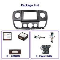 Meihua 10 pouces Kits de tableau de bord d'installation de voiture Cadre stéréo Radio Android pour Renault Master/OPEL Movano/Nissan NV400 2010-2021