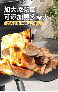 迷你木炉户外燃烧器，可使用木柴加热烹饪，适合烹饪和露营 - Product Image 5