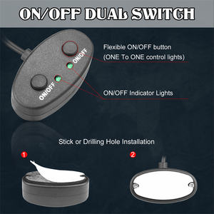 120 Zoll 10 Fuß Länge 120W Max. Last 2 Kabel LED 12V Licht leiste Kabelbaum mit zwei EIN/AUS-Schaltern - Product Image 3