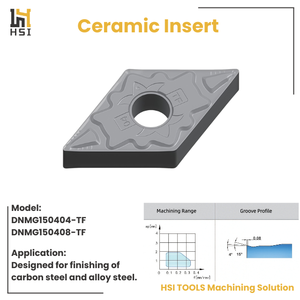 Plaquettes en céramique métallique de haute précision DNMG 150408 150604 QM TS pour tournage extérieur sur tour CNC, outil de coupe indexable pour l'acier - Product Image 2