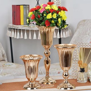 Jarrón de trompeta de Metal moderno, centro de mesa para bodas y eventos, decoración navideña, duradero, de alta calidad, 20/30cm de altura - Product Image 3