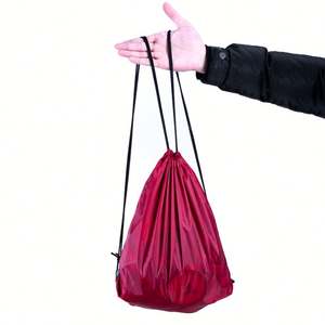 Wholesale Sports Waterproof Polyester Nylon Outdoor Pocket Drawstring Backpack - Product Image 5