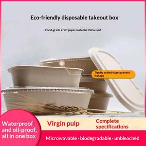 Cajas de Papel Biodegradables y Compostables para Envasado de Alimentos, Contenedores para Ensaladas, Dulces, Comida para Llevar, con Logotipo Personalizado al por Mayor - Product Image 6