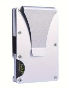 Portefeuille unisexe de luxe fin et élégant, artisanat personnalisé, porte-cartes minimaliste en métal pour homme, pince à billets - Product Image 3