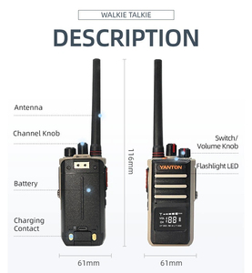 Radio analogique UHF VHF robuste Yanton T-800D 5W, étanche IP67, avec Scrambler & Compander, <span class=keywords><strong>2</strong></span> et 5 tons, talkie-walkie longue portée - Product Image 5