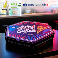 Boîtes à pizza à huit côtés personnalisées en carton ondulé avec impression de marque pour les grossistes en emballages alimentaires et plats à emporter