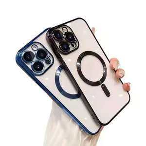2025 custodia per telefono trasparente magnetica di lusso alla moda per <span class=keywords><strong>Iphone</strong></span> 13 <span class=keywords><strong>14</strong></span> 15 16 Pro Max <span class=keywords><strong>con</strong></span> <span class=keywords><strong>Cover</strong></span> in vetro - Product Image 1