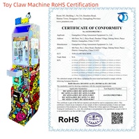 Machine à griffes d'arcade LiFun Mega Mini avec accepteur de billets, casier à prix, certifiée CE, logo personnalisé, pour attraper les peluches et les cadeaux