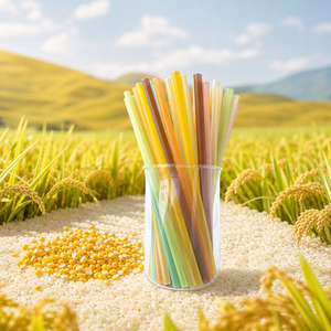Pajitas Comestibles Personalizadas Veganas de Almidón Natural Biodegradable de Arroz y Maíz, Proveedor Profesional de Artículos de Bar <span class=keywords><strong>Sin</strong></span> Desperdicio Aatae - Product Image 1