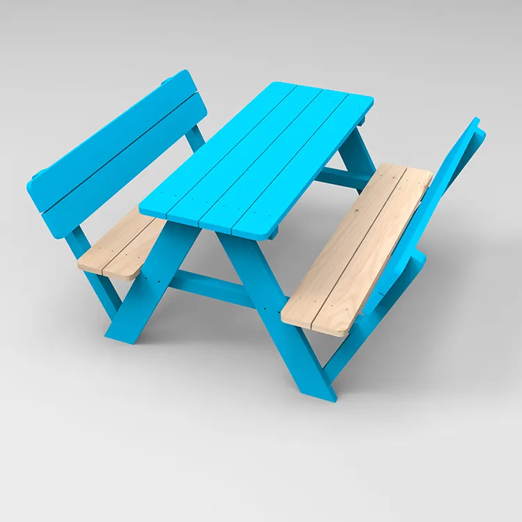 Уличная мебель, деревянный складной набор для пива, детский стол для пикника и скамейка, натуральный сад, детский сплошной деревянный комплект KD