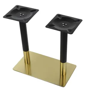 Modern Design Height Adjustable Folding Wedding Mirror Square Dinning Table Metal Stainless Steel Table Legs