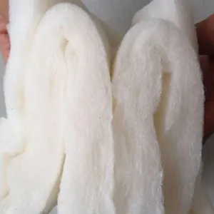 Hojas de guata de poliéster orgánico Rollos Fabricantes Peso personalizado Poliéster de seda Relleno de guata de Unión térmica para edredón