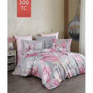 Juego de Funda de Edredón de Satén Varol Royal, 300 Hilos, Diseño Floral, Estilo Princesa para el Hogar, LILYA - Product Image 3