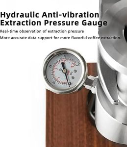 Máy pha cà phê <span class=keywords><strong>Espresso</strong></span> bằng tay kiểu cần gạt, có đế gỗ, điều chỉnh áp suất, thân bằng thép không gỉ - Product Image 6