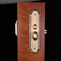 Cerradura de puerta de manija atmosférica simple de estilo europeo Cerradura de puerta de entrada de Villa de lujo de latón