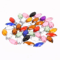 Vente en gros de strass en acrylique 3D en vrac, accessoires pour la tête en forme de fleur à coudre, pour robe de soirée de danse