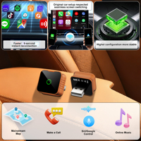 Vente directe du fabricant de boîte CarPlay sans fil, adaptateur filaire vers sans fil 2-en-1 Android Auto, pour connexion en voiture