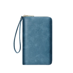 Nuevo Diseño, Porta Pasaportes de Gran Capacidad, con Bloqueo RFID, Impermeable, de PU y Poliéster, Organizador de Viaje con Cierre, para Documentos de Embarque - Product Image 4