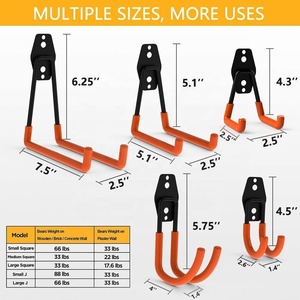 12Pack Organizer Heavy Duty Wall Mount Tool Holder for Organizing Power Tools <strong>Ladders</strong> Steel Garage <strong>Storage</strong> Utility <strong>Hook</strong> - Product Image 2