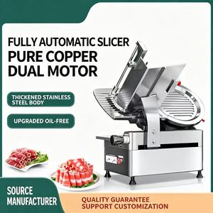 Rebanadora de Carne Comercial Totalmente Automática, Cuchilla de Acero Inoxidable, Grosor Ajustable de 5 mm, Máquina Cortadora de Carne Fresca - Product Image 4
