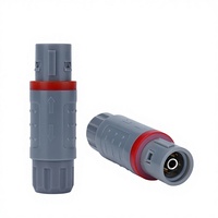 Connecteur médical push-pull auto-verrouillant en laiton chromé 3P TGG, conception personnalisée, adaptateur pour assemblage de câbles à souder/à sertir