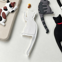 Support de téléphone en PVC personnalisé, léger et portable, motif queue de chat multicolore, vente en gros directe usine
