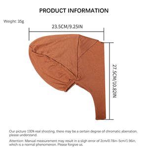 Bonnet intérieur de couleur unie en tissu jersey modal doux de haute qualité pour les femmes musulmanes Undercap pour couronne Hijab - Product Image 4