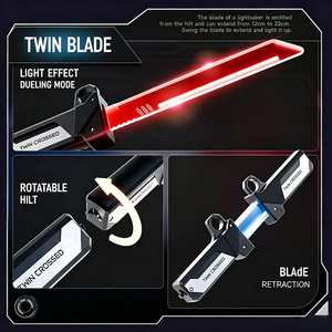 <span class=keywords><strong>Sabre</strong></span> <span class=keywords><strong>Laser</strong></span> Rétractable Lumineux à Double Tête avec Effets Sonores et Clignotants, Design <span class=keywords><strong>Laser</strong></span> de Combat pour Enfants et Adultes - Offre Spéciale - Product Image 5