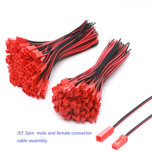 Conector JST de 2 Pines, Macho/Hembra, Cableado Tipo Pigtail, Cable Rojo/Negro para Alimentación LED y Electrónica - Product Image 6