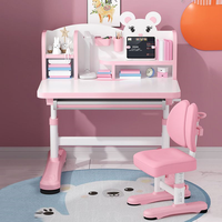 Nouveau bureau intelligent ergonomique pour enfants, vente en gros d'usine, table et chaise d'étude réglables en hauteur pour enfants, bois moderne, 10 pièces